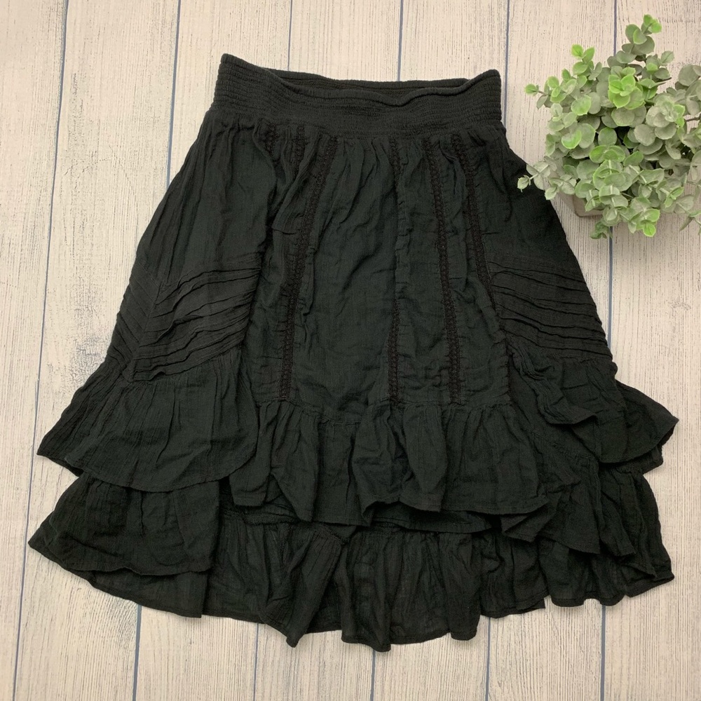 Anthropologie HD in Paris Kayla Gauze Skirt Black